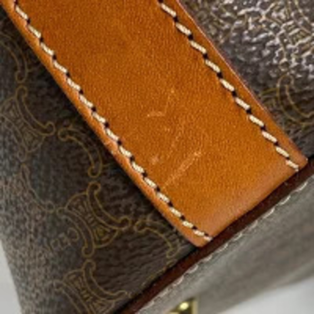 Celine tote Macadam brown shoulder canvas bag - Picture 3 of 5